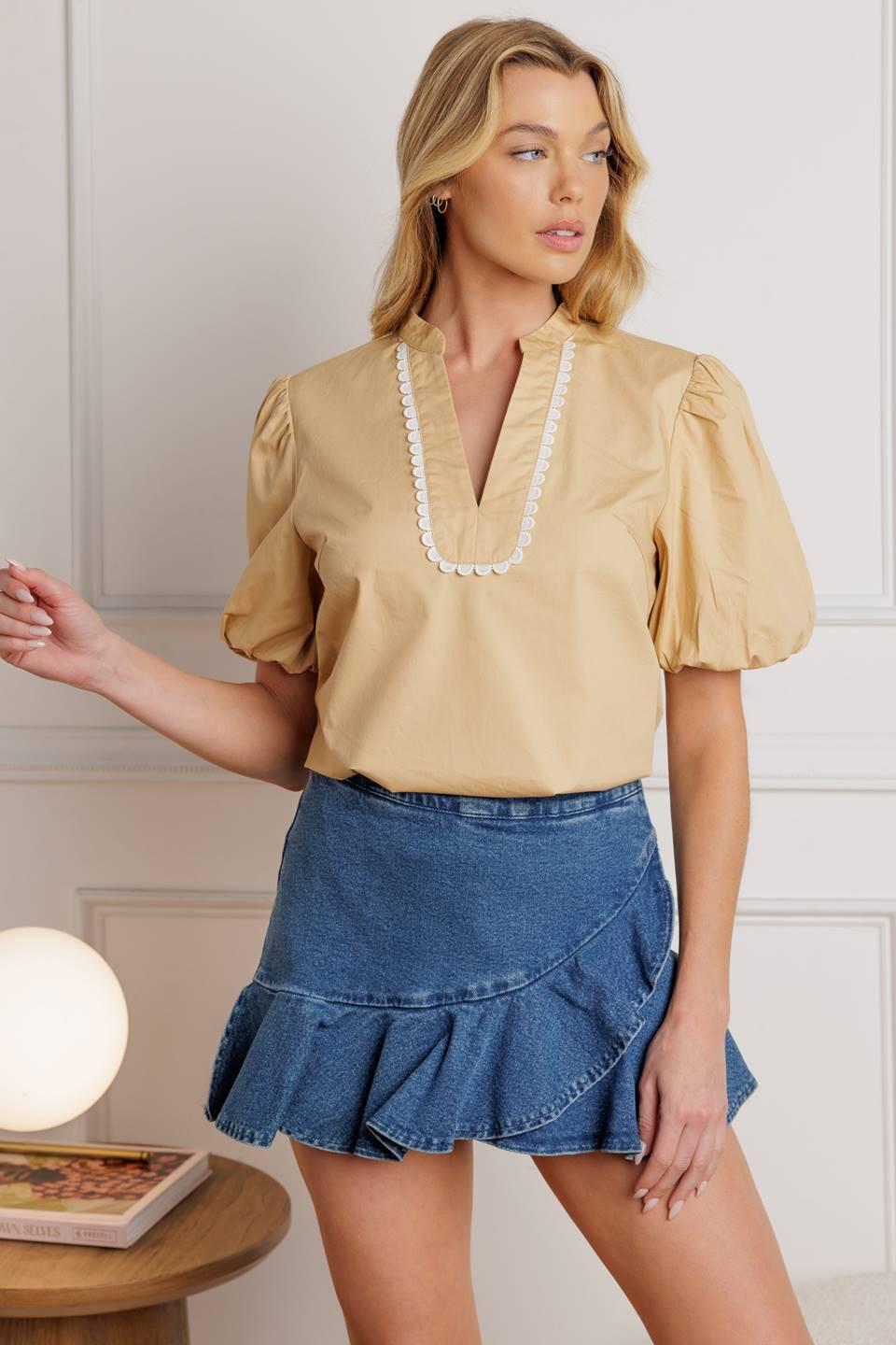 High Standards Woven Top from KADOU Boutique