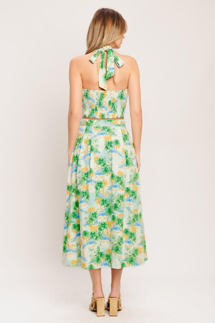 Picture Perfect Woven Top and Skirt Set from KADOU Boutique