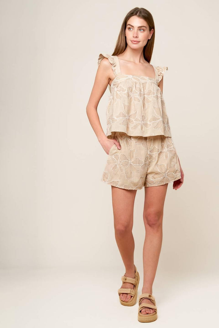 Darcy Dream Woven Top and Shorts Set from KADOU Boutique