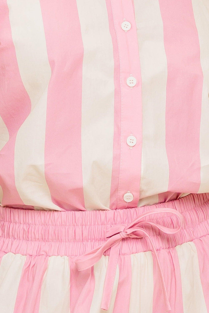 WINK &amp; WALK STRIPE WOVEN TOP AND PANT SET