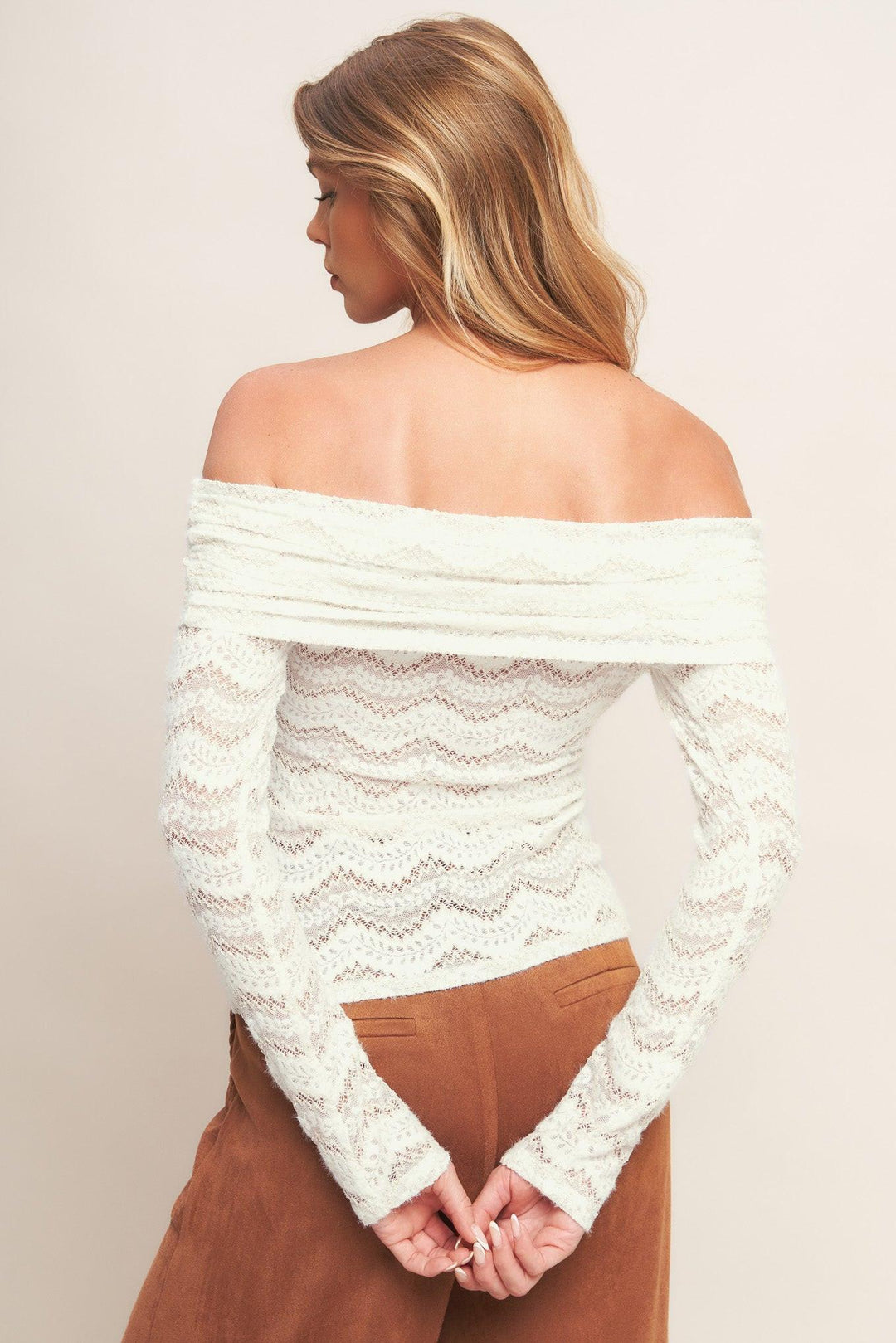 Angelic Sweetie Cream Woven Top from KADOU Boutique