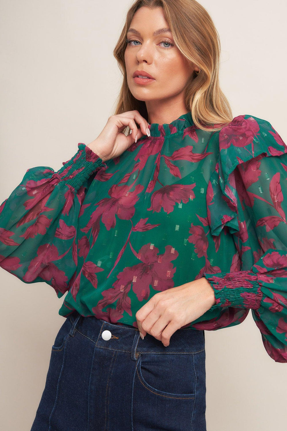 Poetic Garden Woven Top from KADOU Boutique
