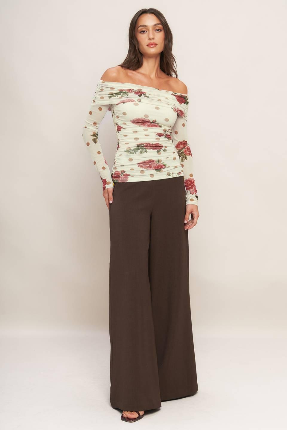 CREAM &amp; BLOOM DELIGHT POWER MESH TOP