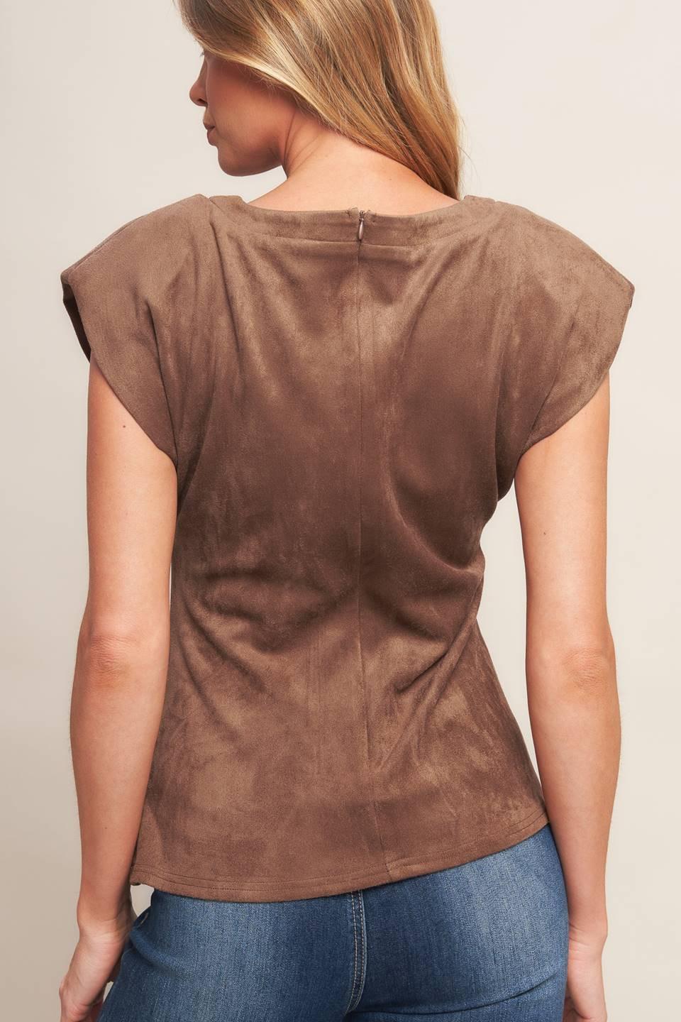 My Everyday Best Faux Suede Top from KADOU Boutique
