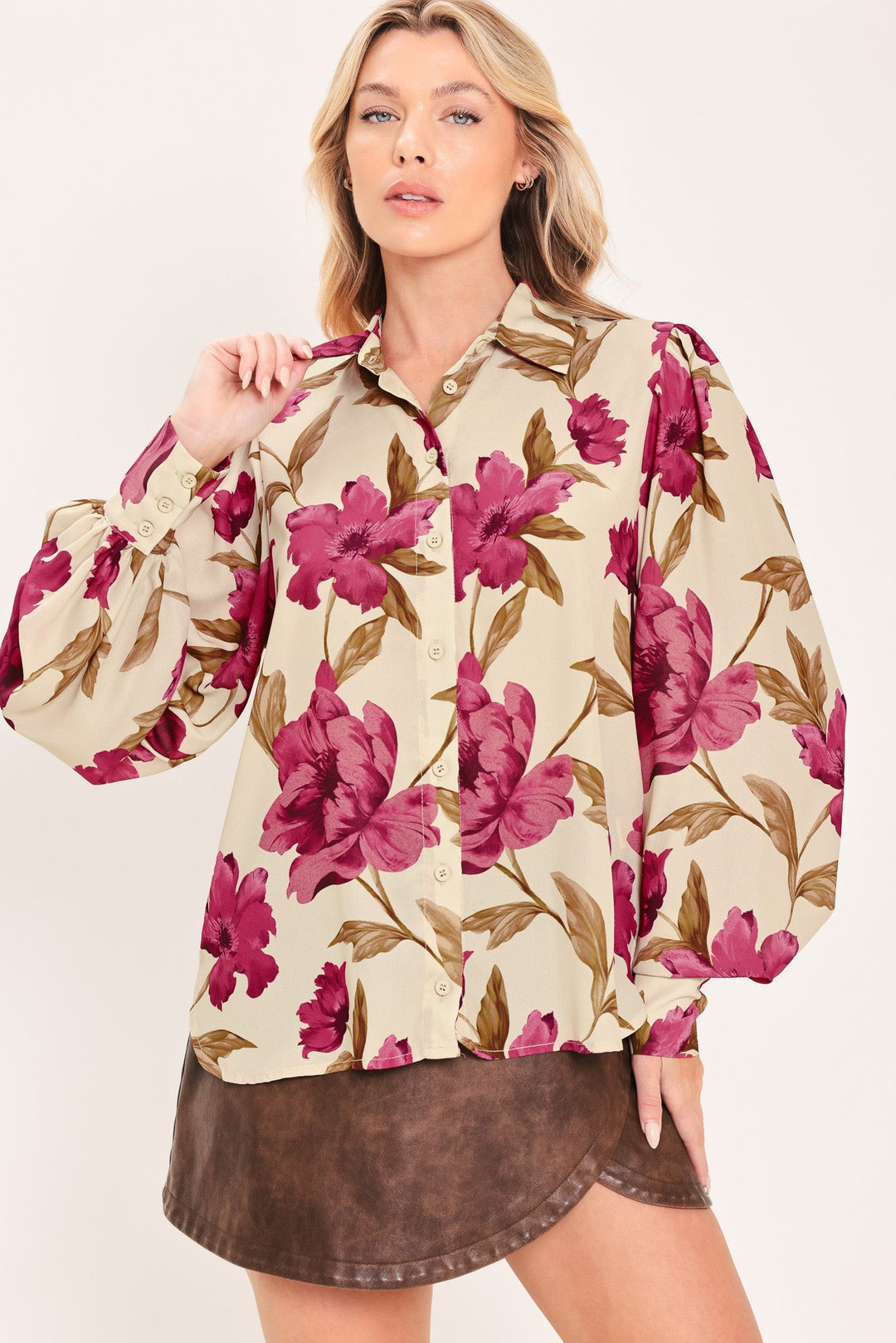 Mulberry Blossom Muse Woven Top from KADOU Boutique
