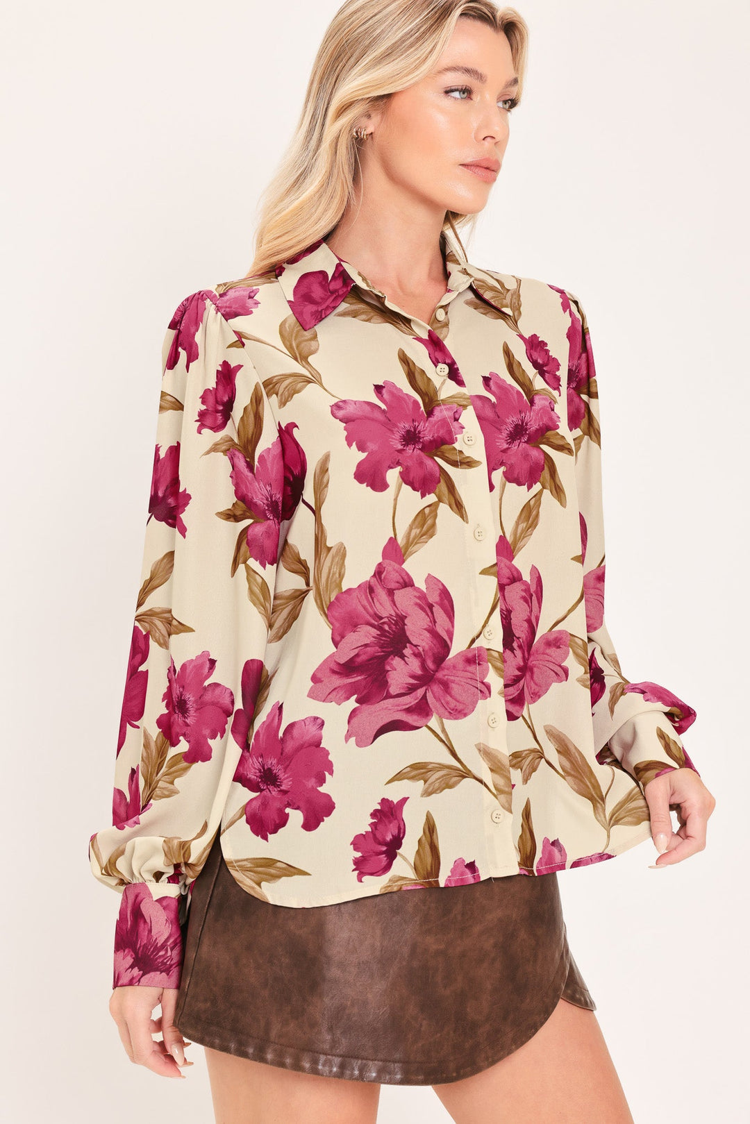 Mulberry Blossom Muse Woven Top from KADOU Boutique
