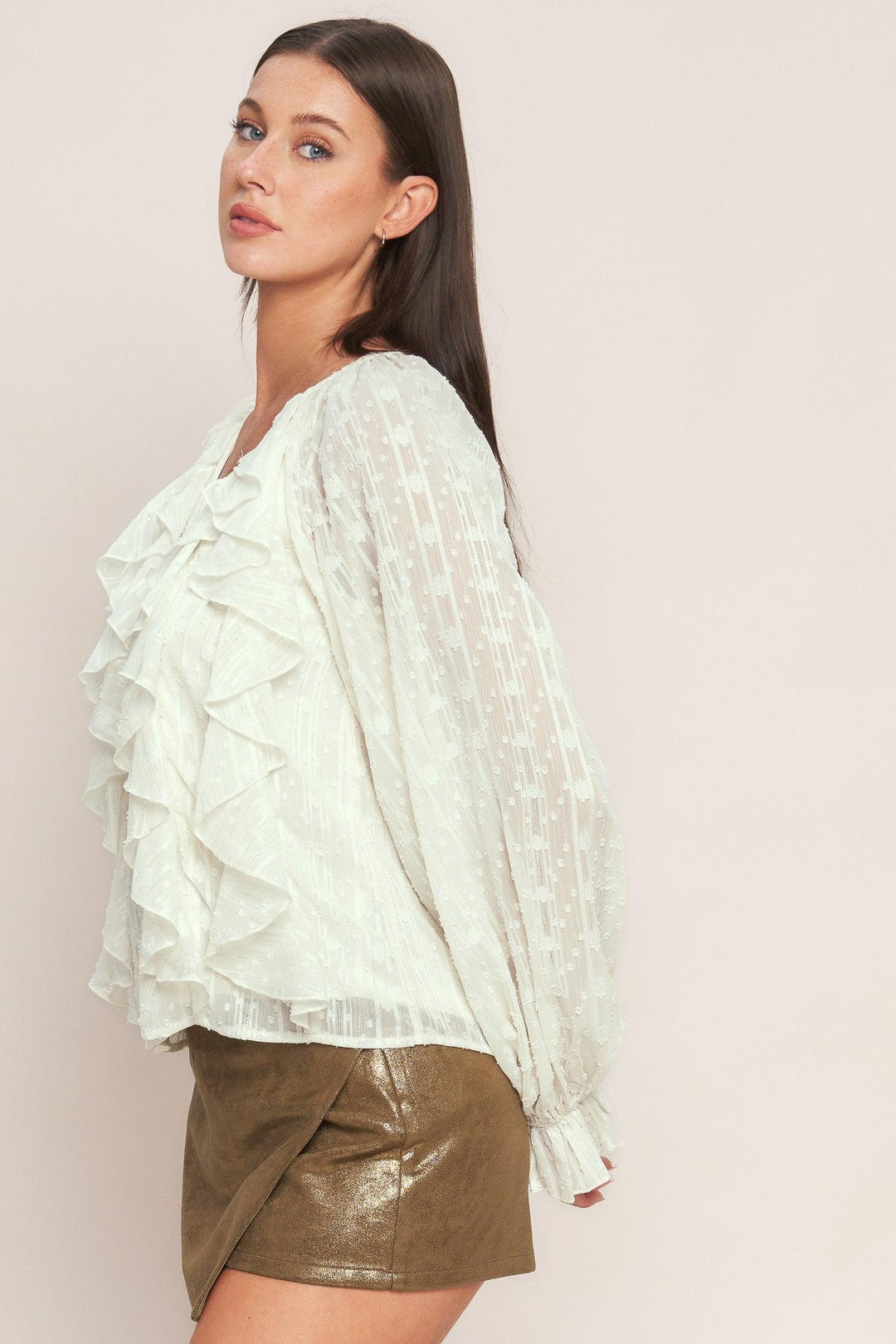 MILK &amp; MOONLIGHT WOVEN TOP
