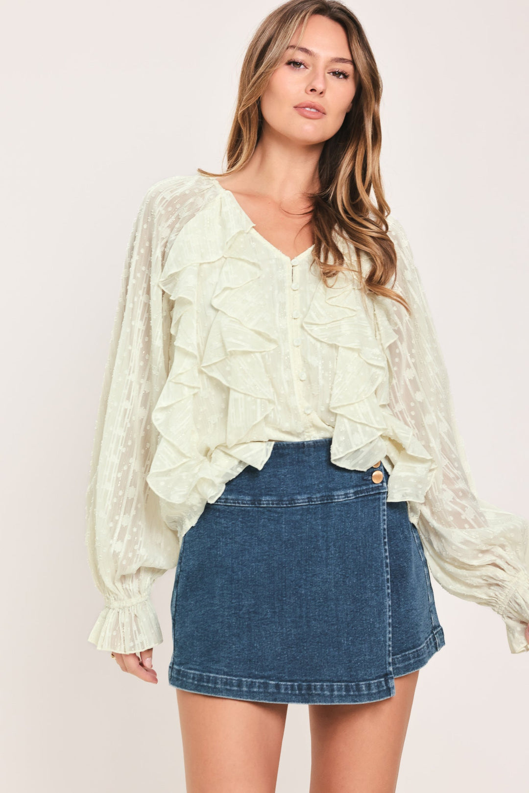 MILK &amp; MOONLIGHT WOVEN TOP