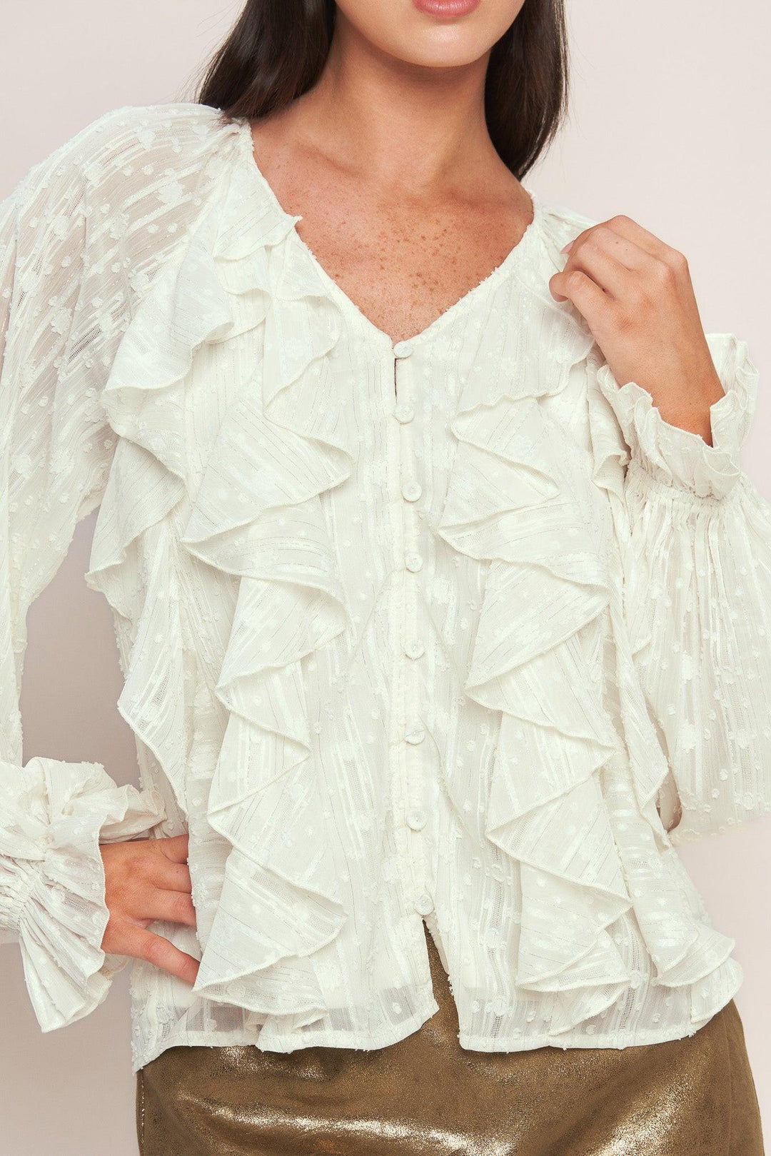 MILK &amp; MOONLIGHT WOVEN TOP