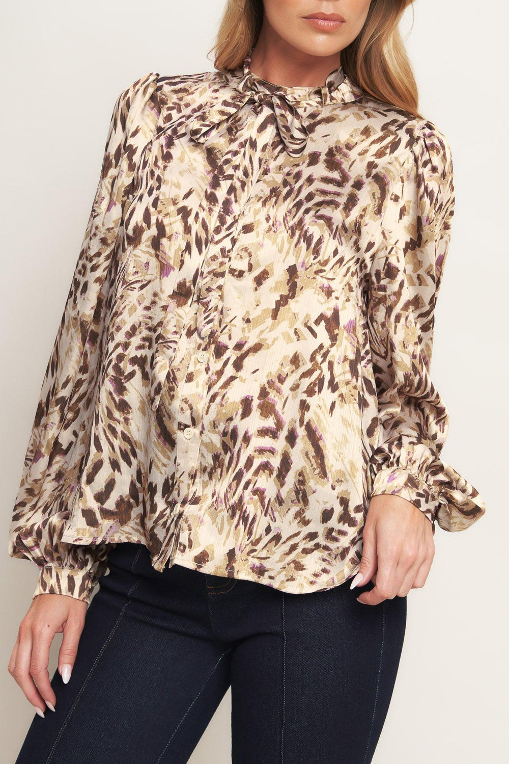 Wild Chic Cream Woven Top from KADOU Boutique
