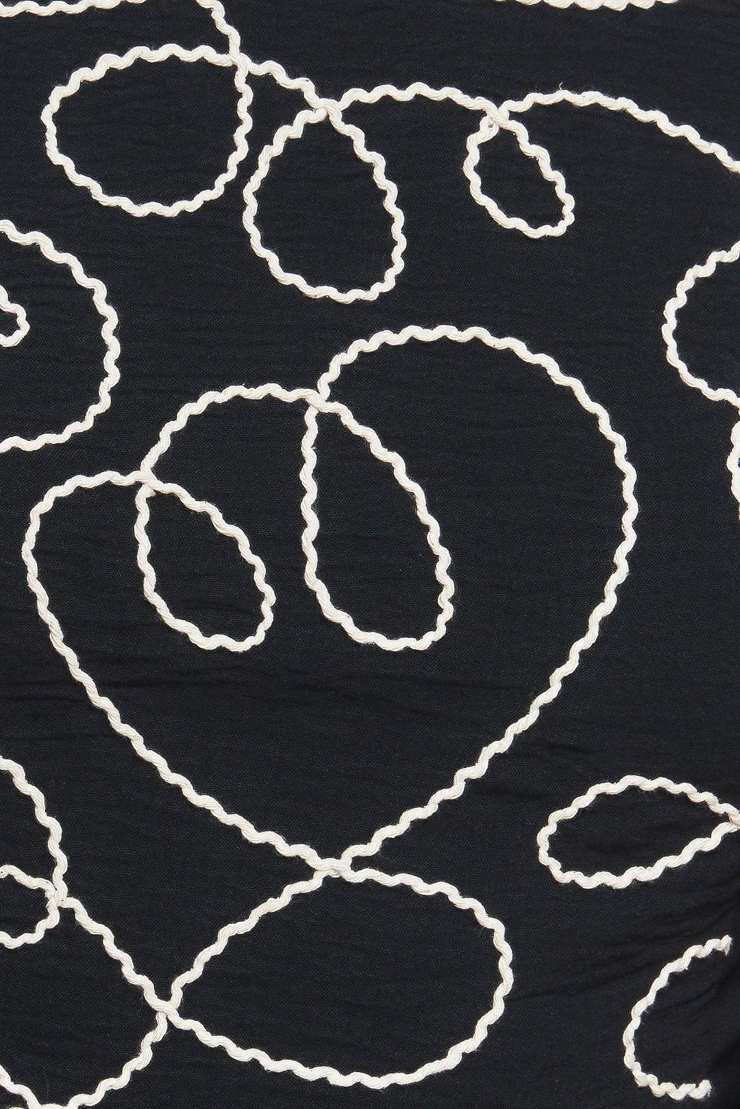 BLACK CANVAS WOVEN TOP