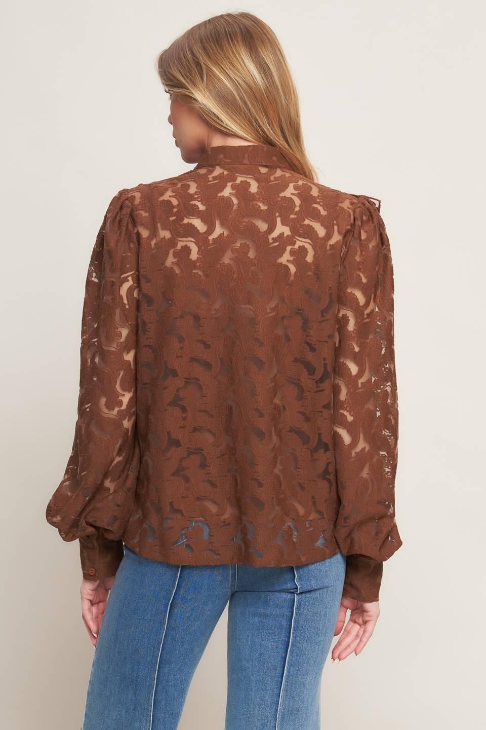 Romantic Shade Woven Lace Top from KADOU Boutique