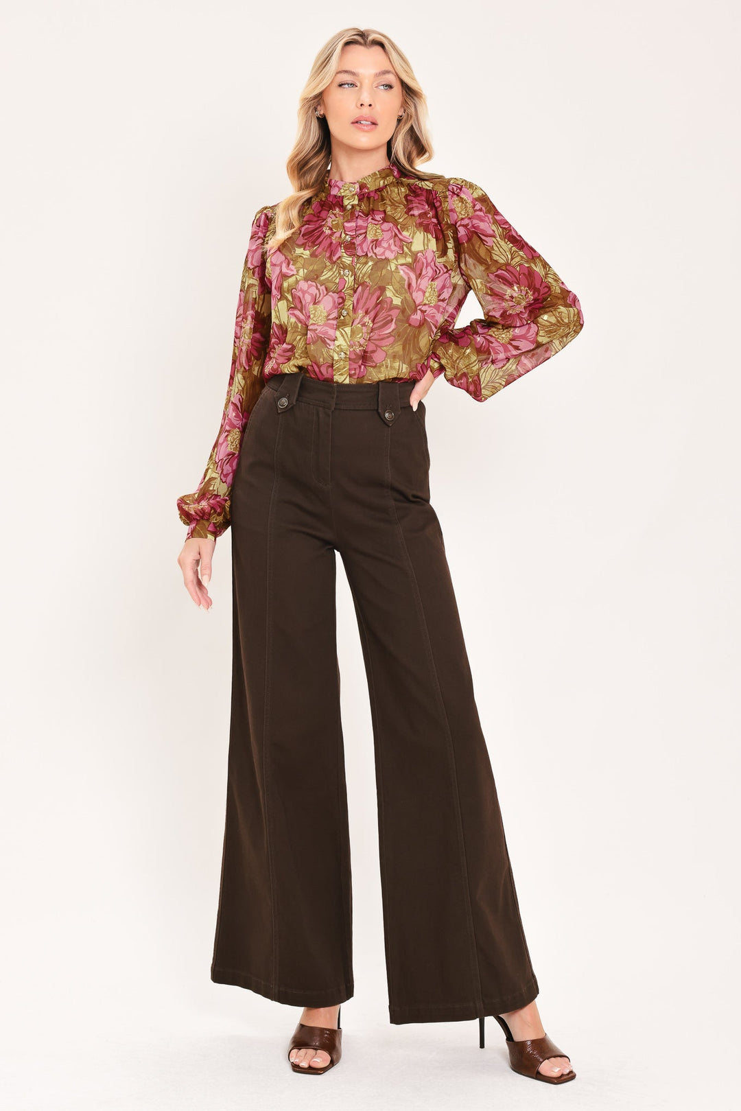 Antique Floral Whisper Woven Top from KADOU Boutique
