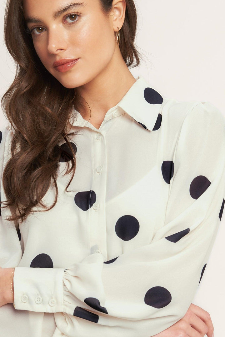 PLAYFUL CONFIDENCE WOVEN TOP