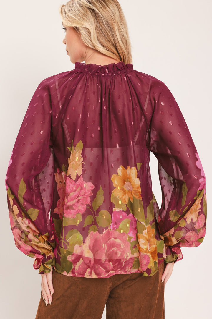 Flora Romantica Woven Top from KADOU Boutique