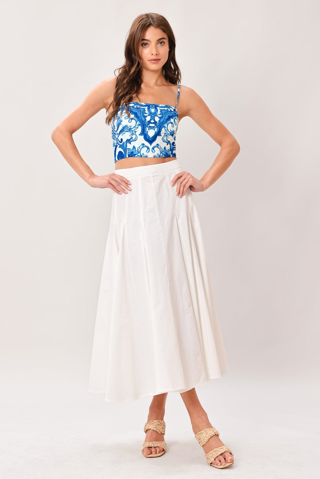 Coastal Mosaic Woven Crop Top from KADOU Boutique