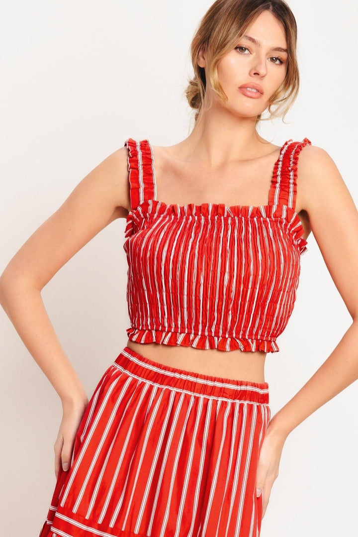 Sunset Stripe Woven Top from KADOU Boutique