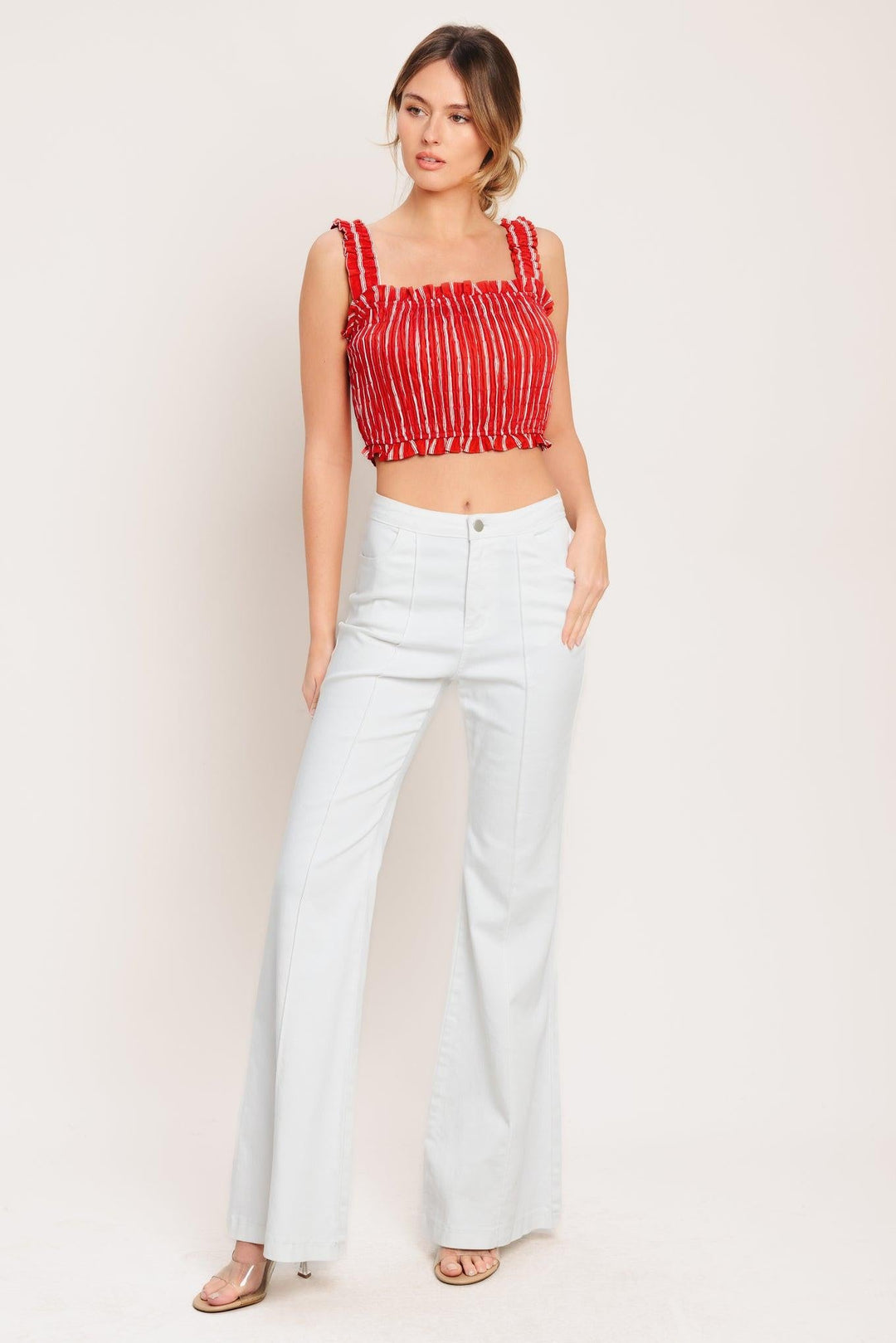 Sunset Stripe Woven Top from KADOU Boutique