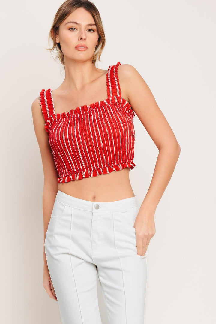 Sunset Stripe Woven Top from KADOU Boutique