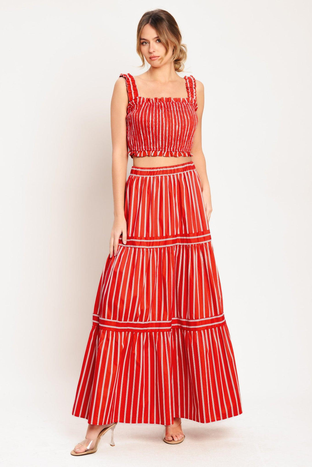Sunset Stripe Woven Top from KADOU Boutique