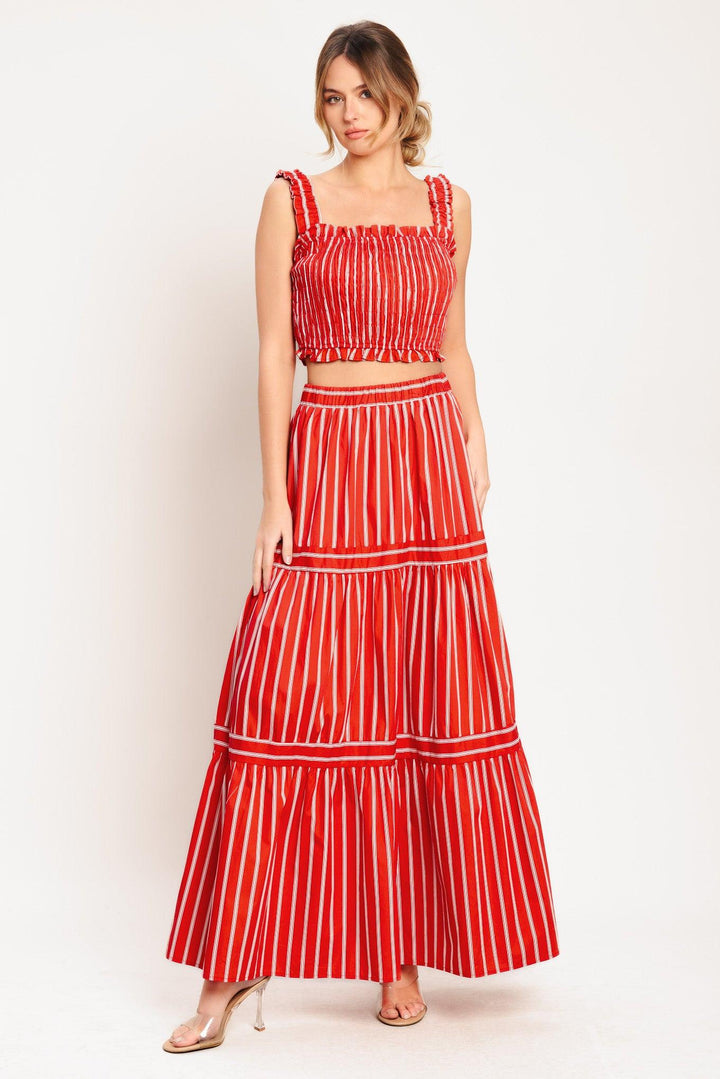 Sunset Stripe Woven Top from KADOU Boutique