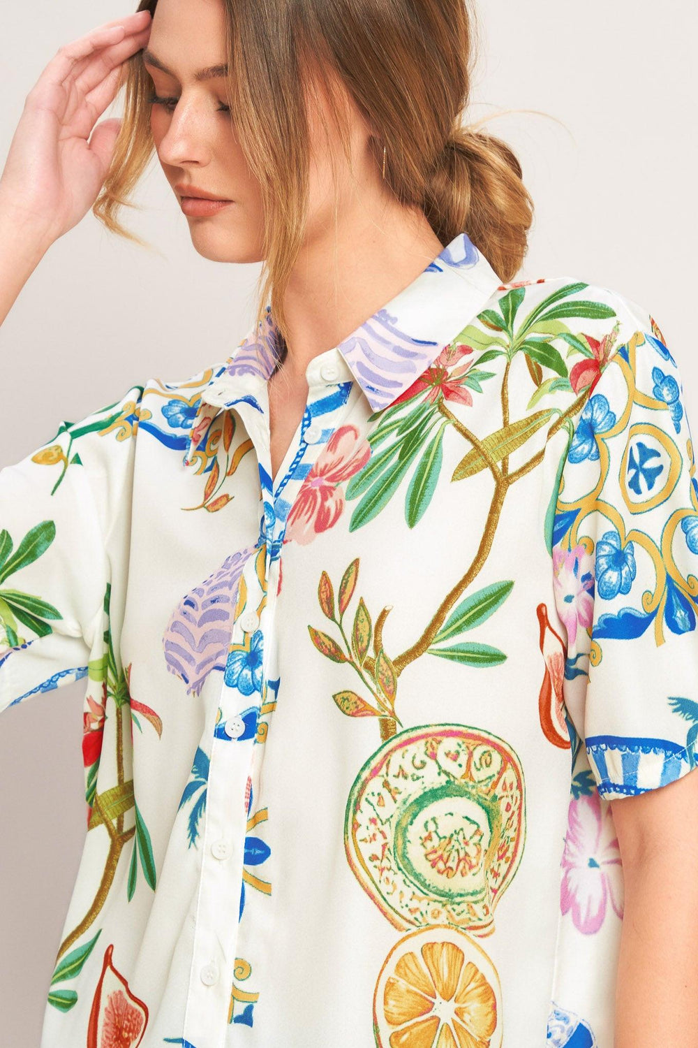 Summer Porcelain Woven Top from KADOU Boutique