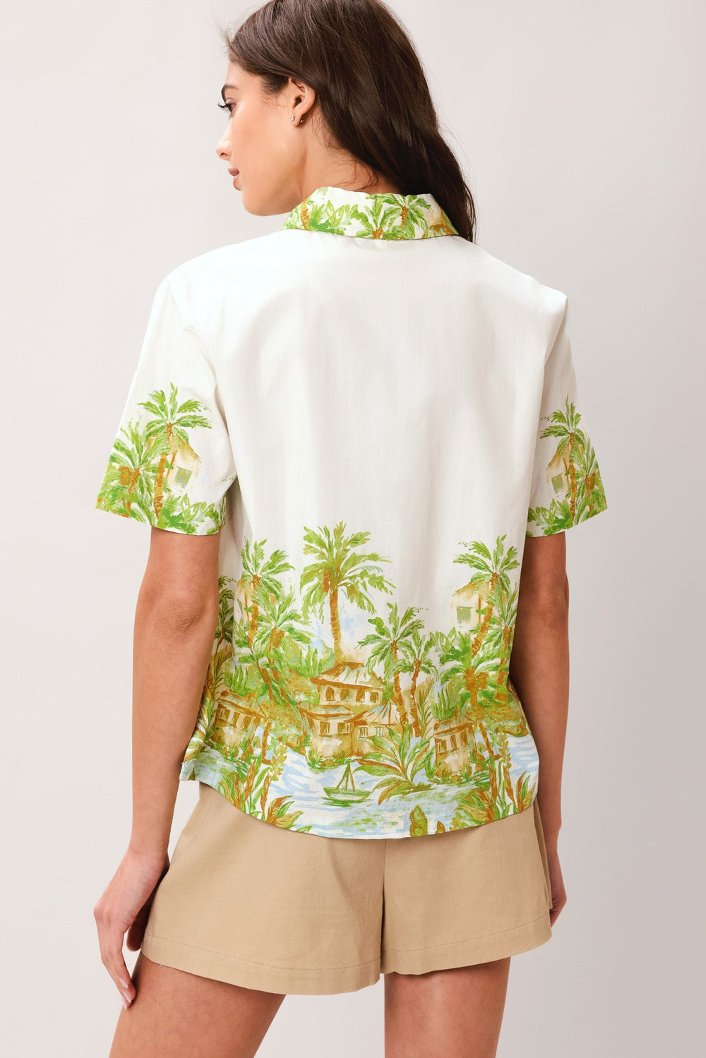 Palm Current Woven Top from KADOU Boutique