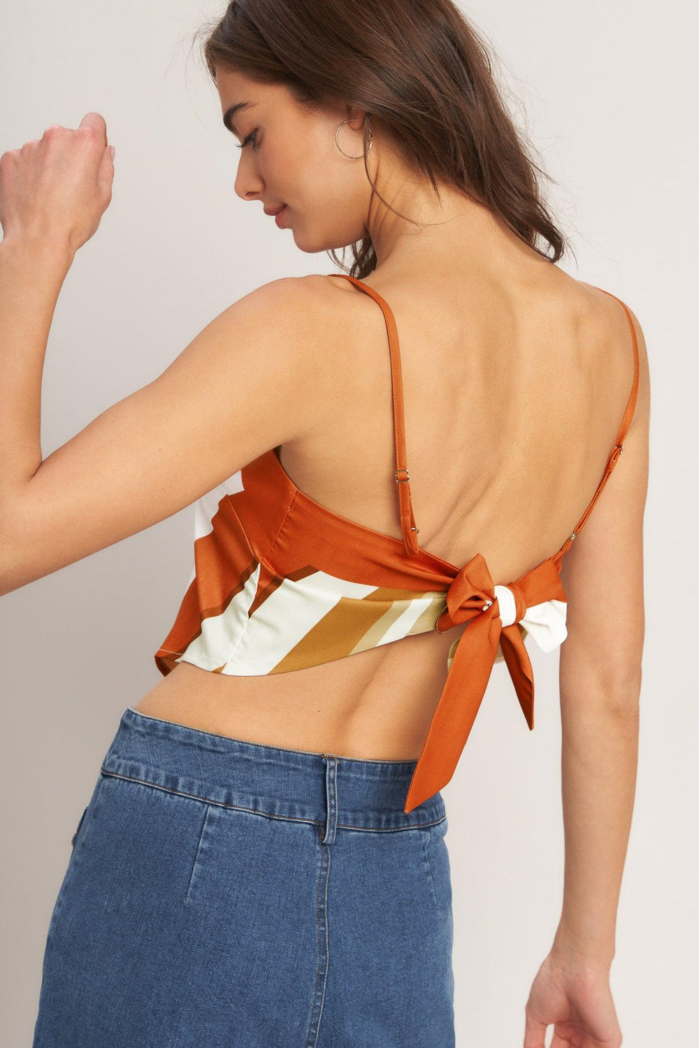 Golden Horizon Woven Scarf Top from KADOU Boutique