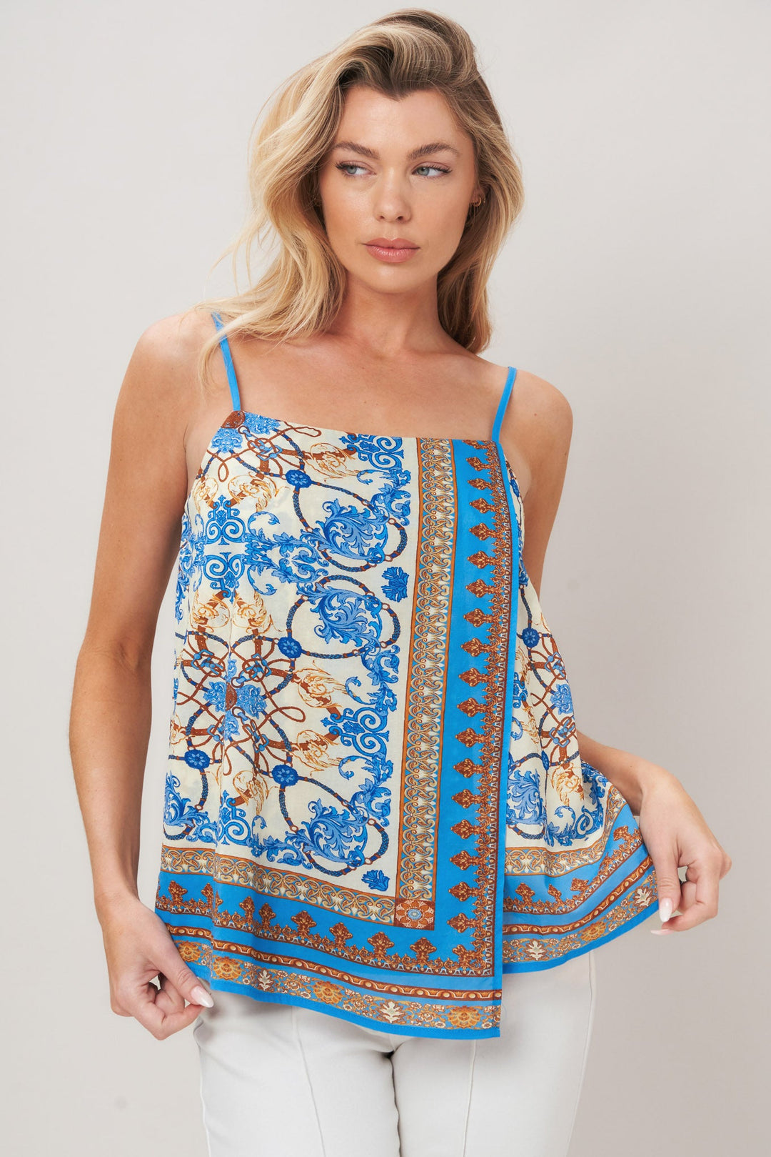 Azure Charm Woven Top from KADOU Boutique