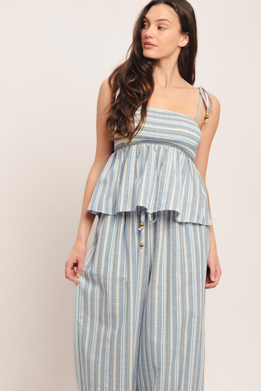 Coastal Day Strip Woven Top from KADOU Boutique