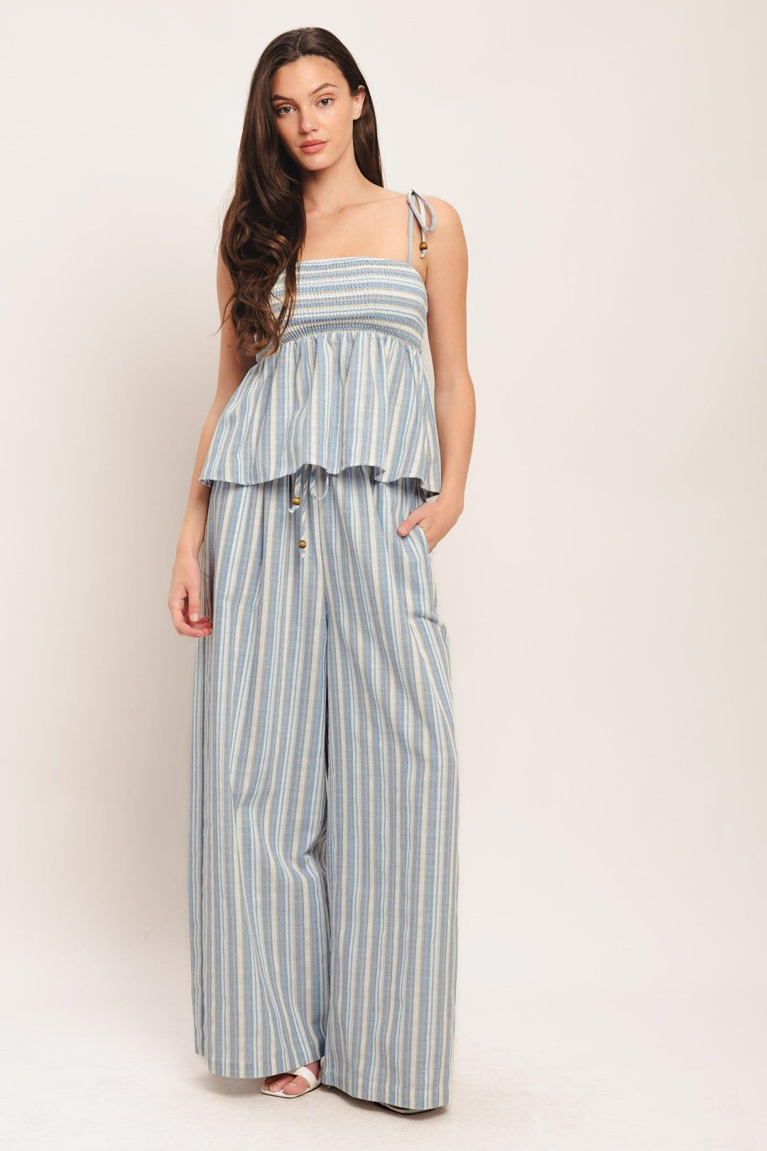 Coastal Day Strip Woven Top from KADOU Boutique