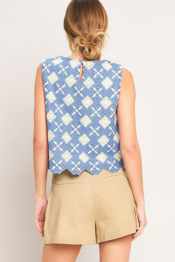 Coastal Woven Lace Top from KADOU Boutique