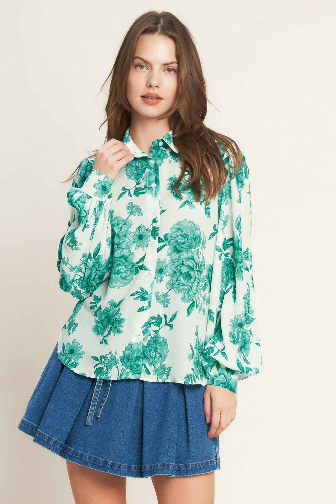 Botanical Pop Woven Top from KADOU Boutique