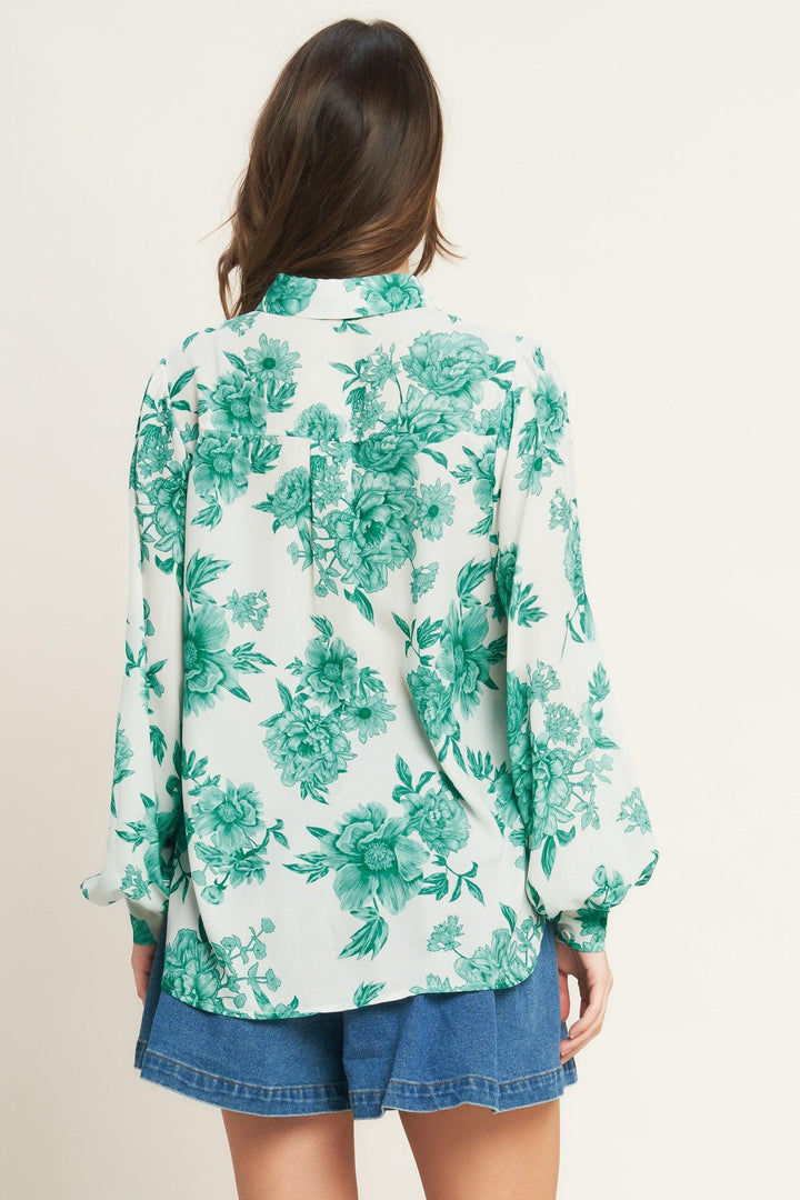 Botanical Pop Woven Top from KADOU Boutique