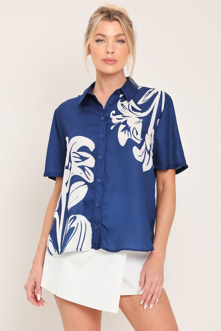 Coastal Bloom Woven Top from KADOU Boutique