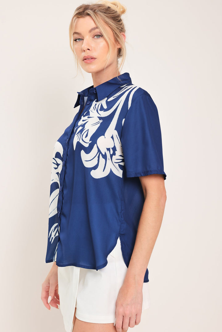 Coastal Bloom Woven Top from KADOU Boutique