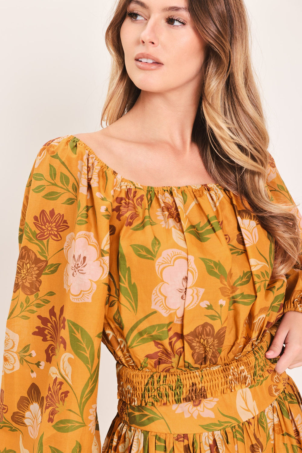 Sunset Garden Woven Top from KADOU Boutique