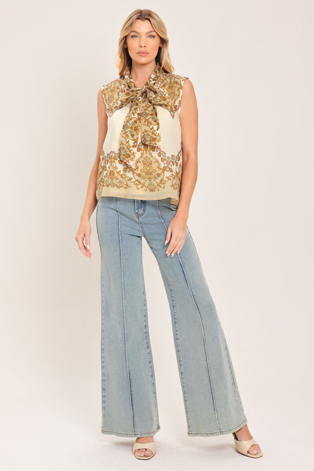 Gilded Scroll Print Top from KADOU Boutique