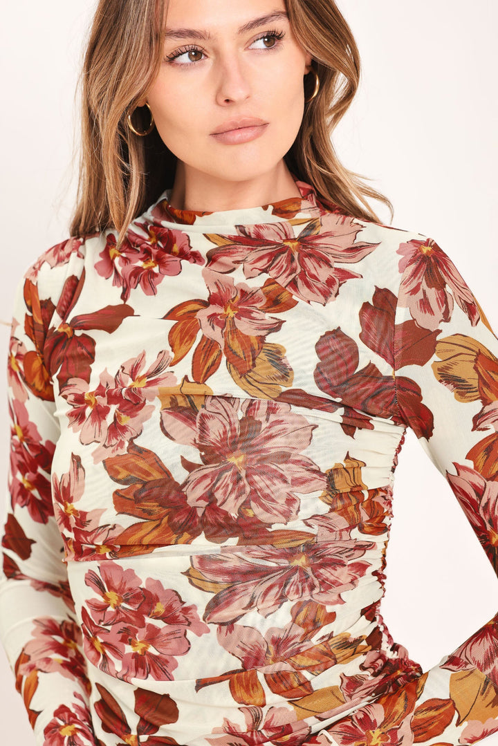 Seasonal Blossom Woven Mesh Top from KADOU Boutique