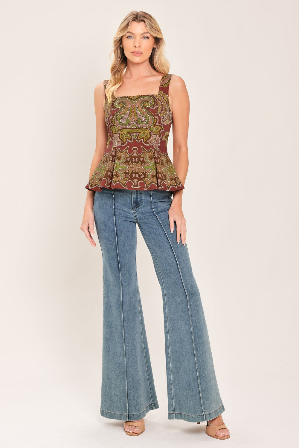 Rustic Medallion Woven Top from KADOU Boutique