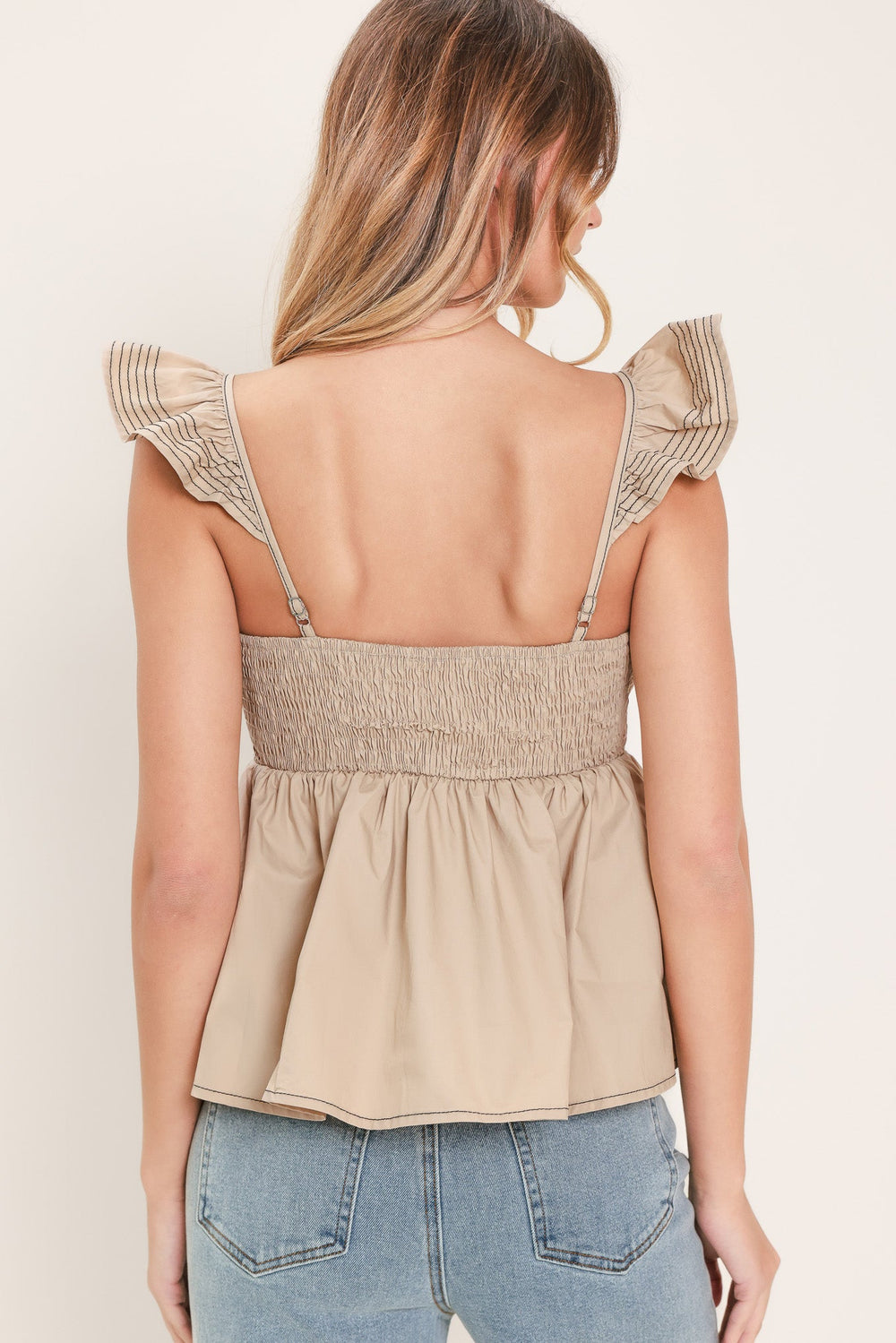 Seaside Flutter Woven Top from KADOU Boutique
