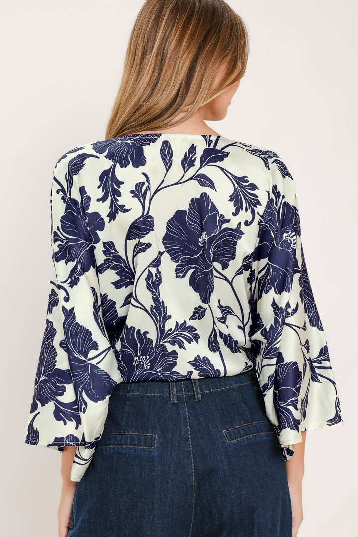 WHITE MAGNOLIA CURRENT WOVEN TOP