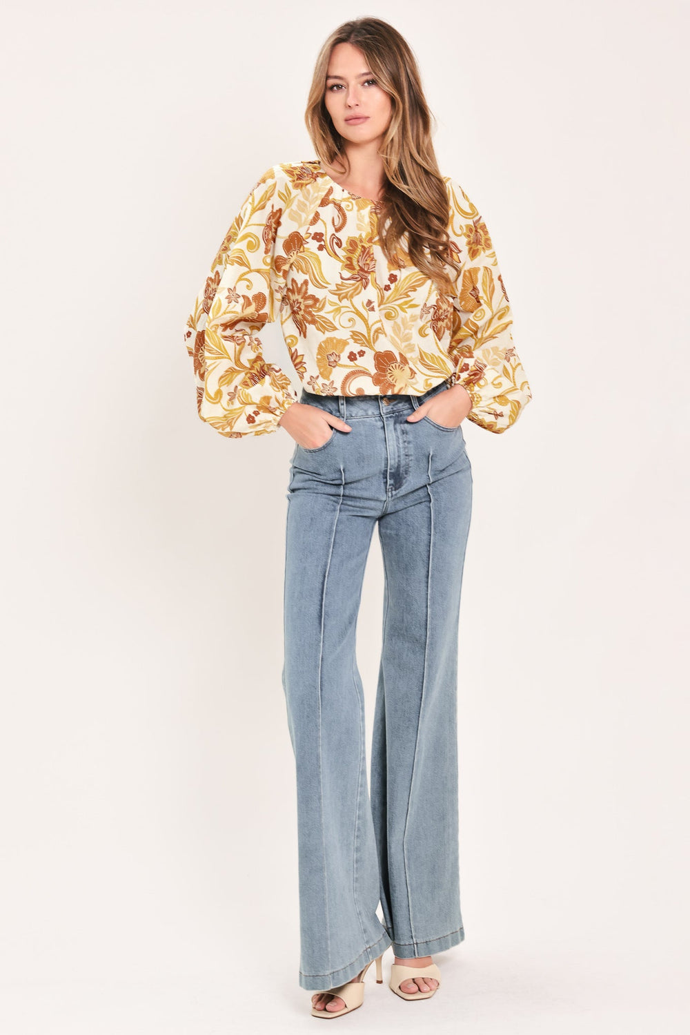 Marigold Vine Fable Woven Top from KADOU Boutique