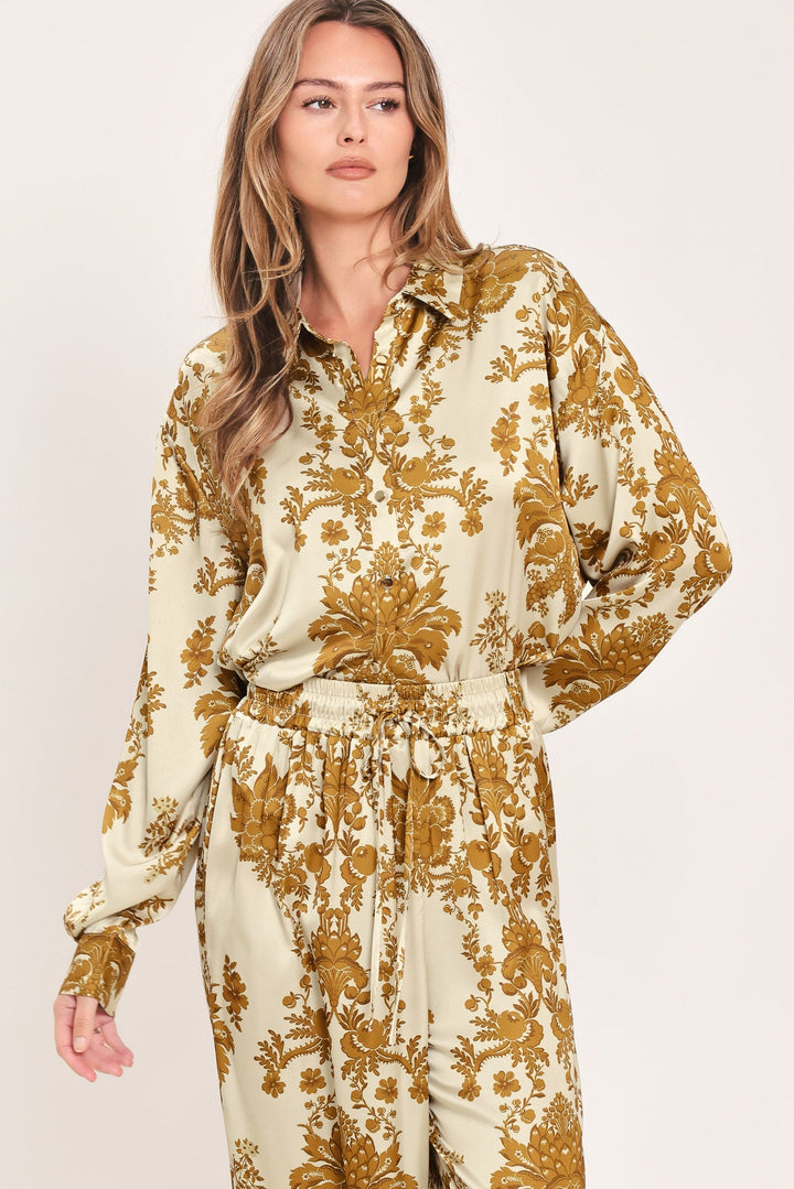 BAROQUE SUNSHINE WANDER WOVEN TOP
