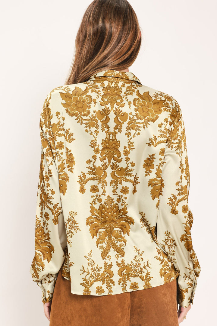 BAROQUE SUNSHINE WANDER WOVEN TOP