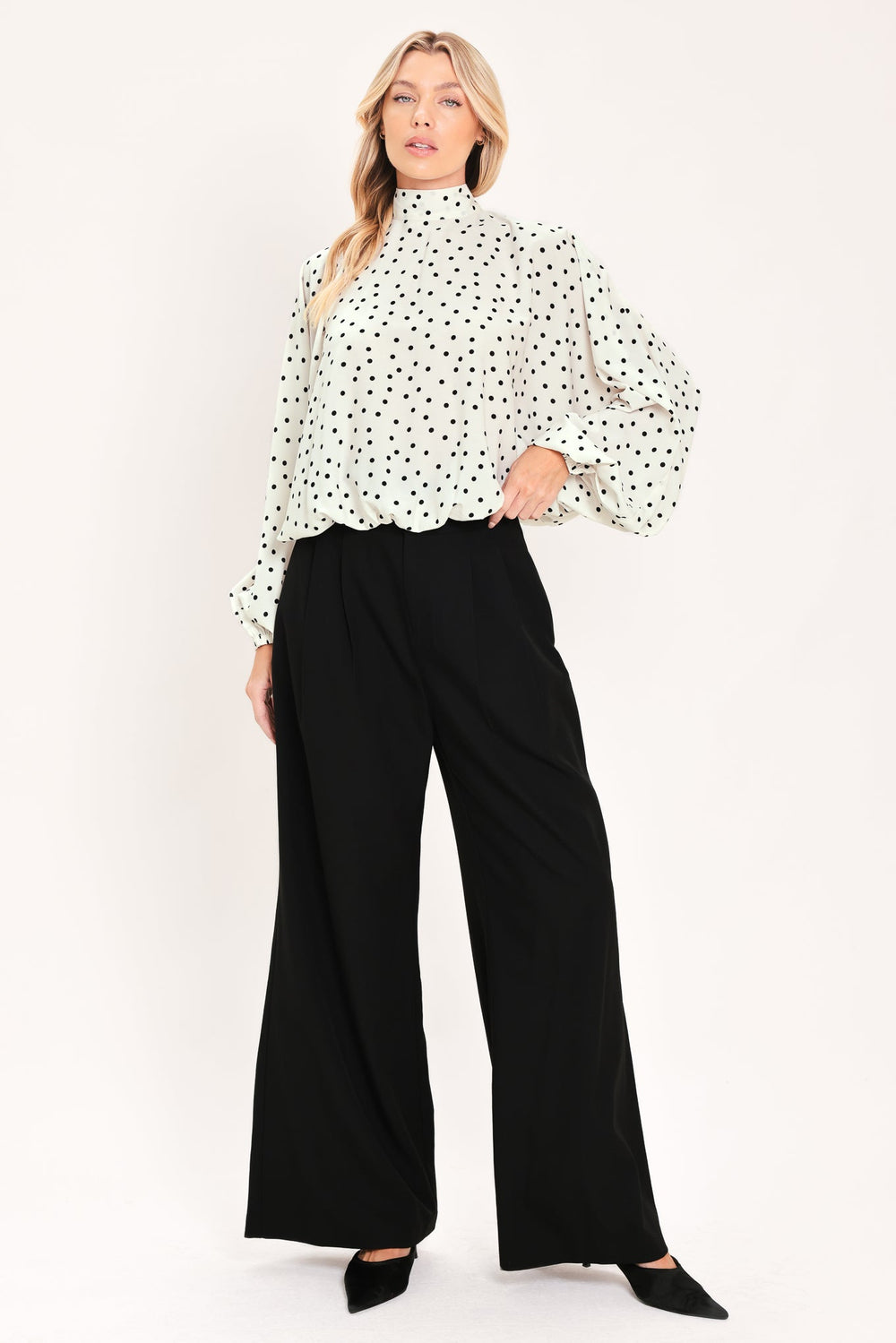 Pearl Speckle Chic Woven Top from KADOU Boutique