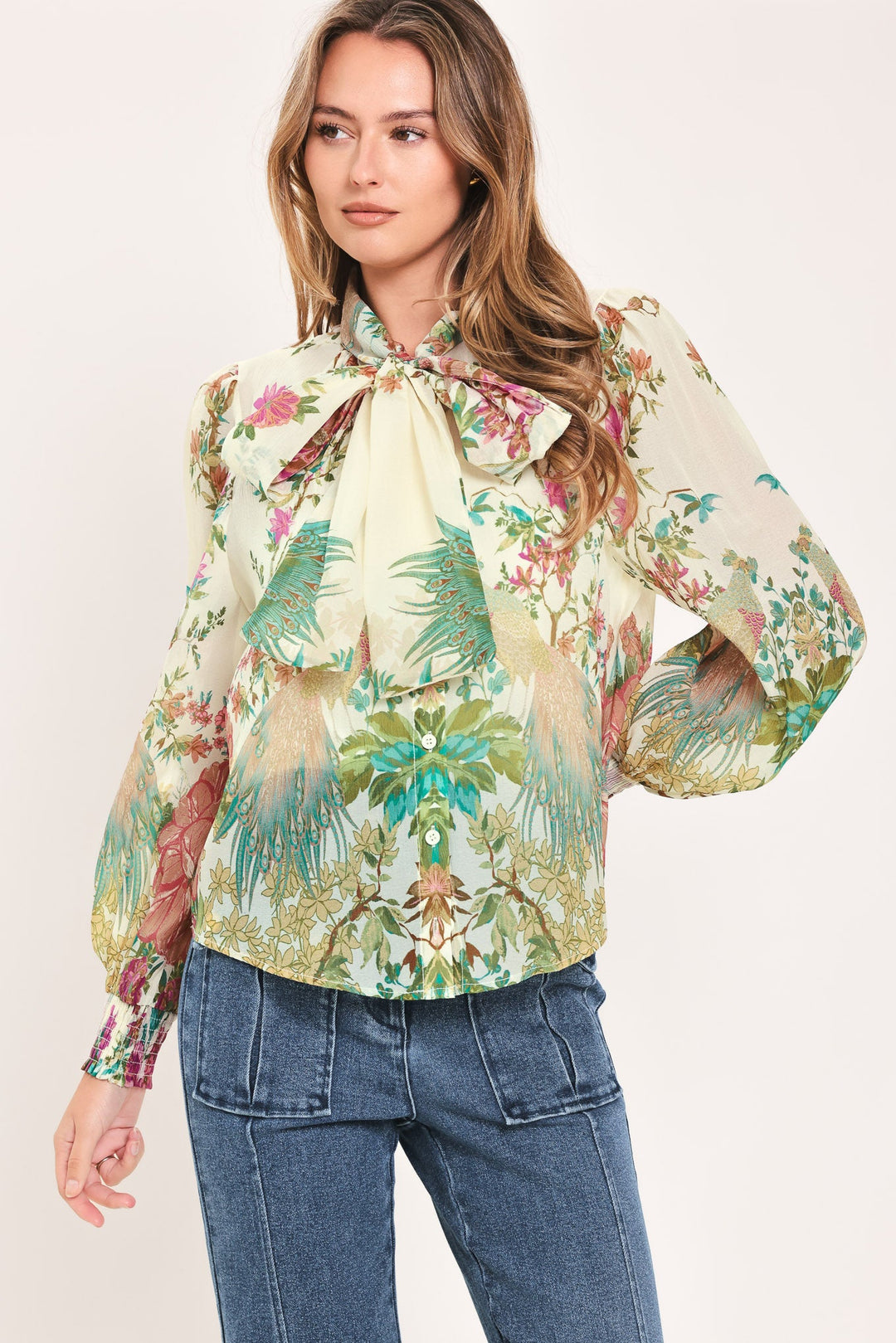 Paradise Petal Waltz Woven Top from KADOU Boutique