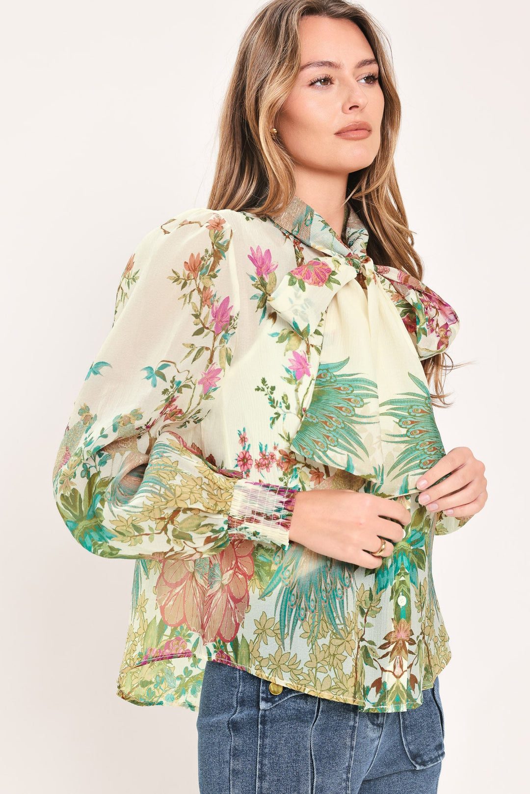 Paradise Petal Waltz Woven Top from KADOU Boutique