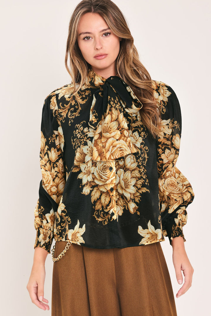 Moonlit Garden Bow Tie Blouse from KADOU Boutique