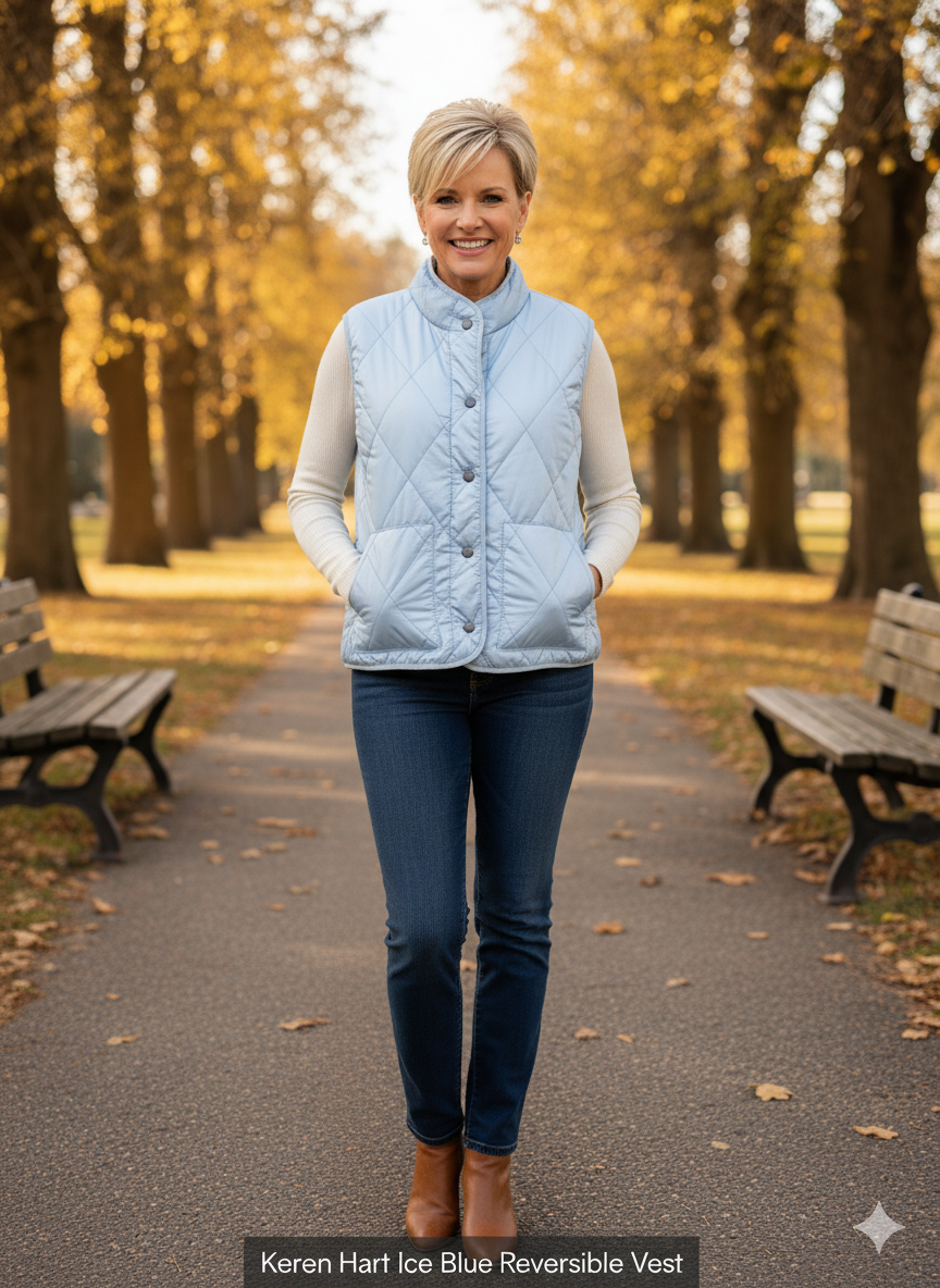 Ice Blue Reversible Vest by Keren Hart 1